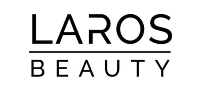 Логотип Laros Beauty — чёрная надпись на белом фоне